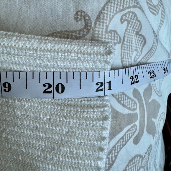 Tommy Bahama Breezy Palm Crew Neck Sweater in Cream and Tan - Picture 8 of 8